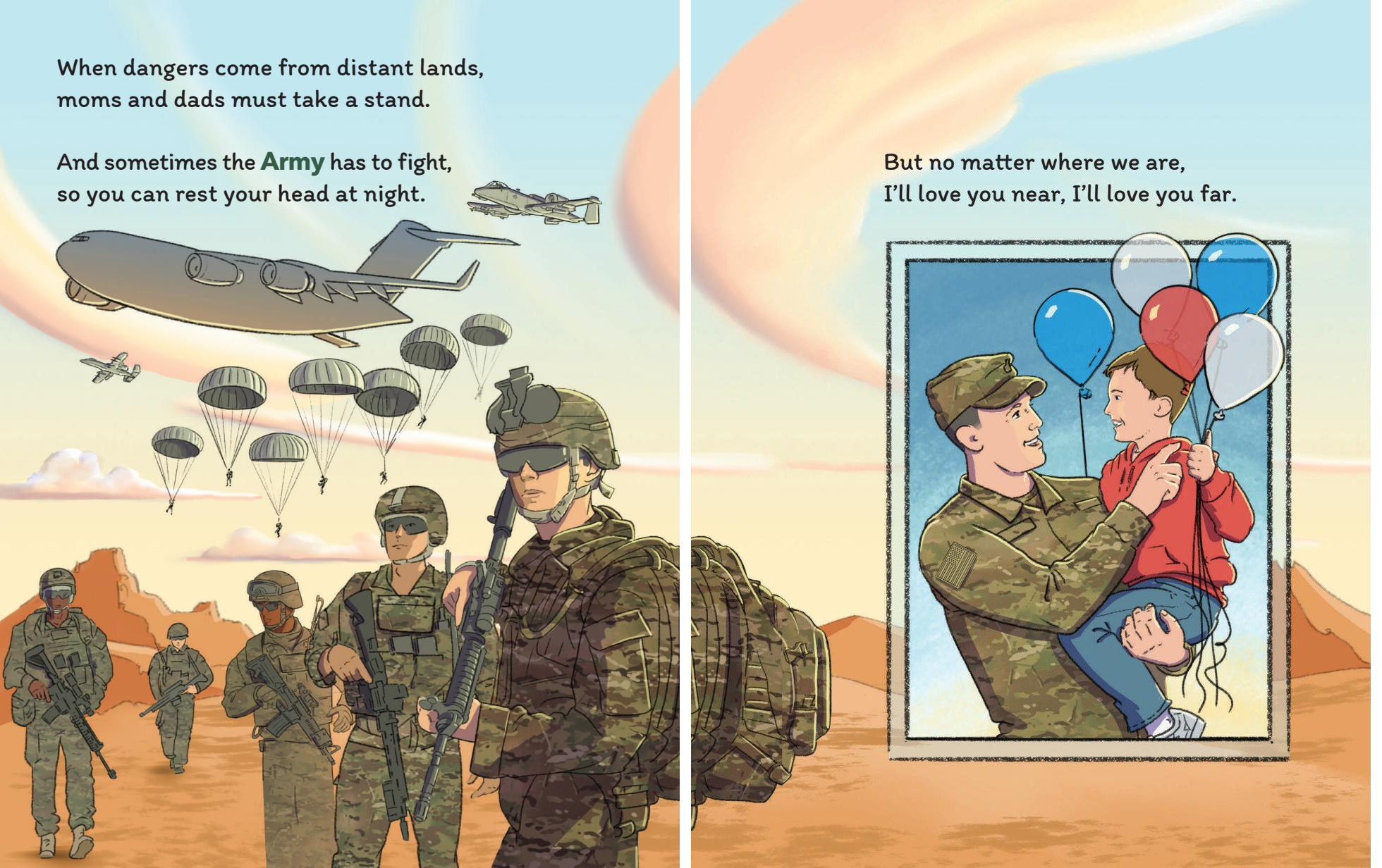 Army two-page spread