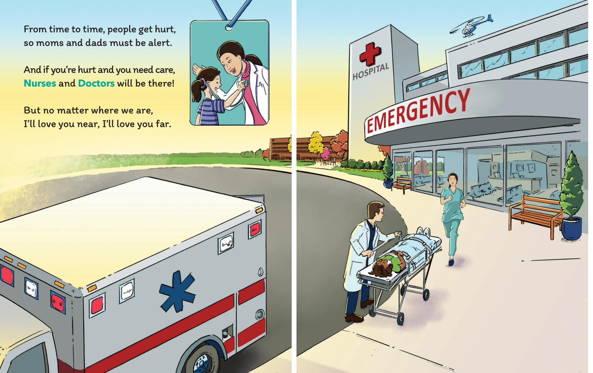 Healthcare two-page spread
